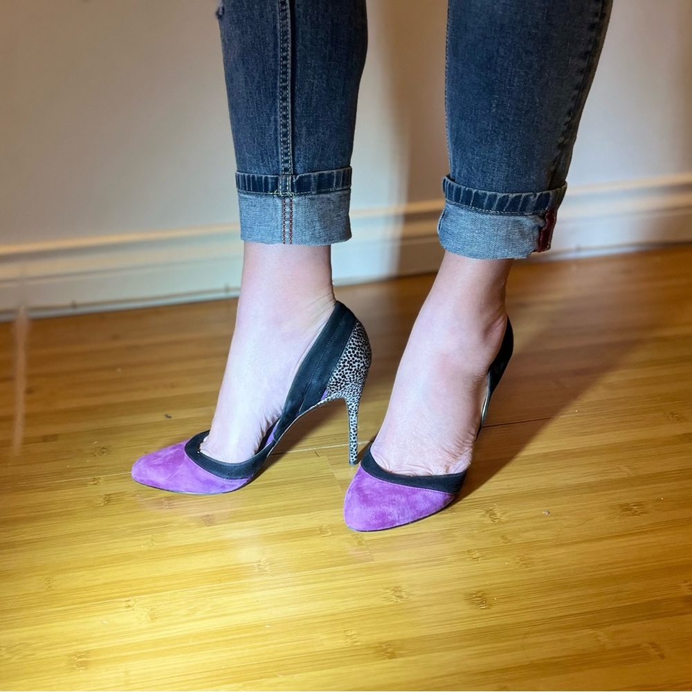 Enzo Anciolini sexy stilettos -purple and pony